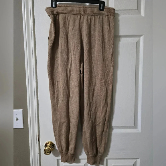 MOD REF The Reni Pants, Tan/Camel Sweater Knit Joggers, Elastic Waist, EUC! - Picture 8 of 11